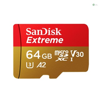 [พร้อมส่ง] การ์ดหน่วยความจํา SanDisk Extreme MicroSD SDSQXA2-064G-ZN6MA 64G 160M A2 TF Card U3 C10 A2 V30 4K 160MB/s อ่าน 60MB/s