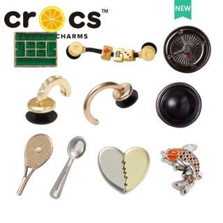 Jibbitz crocs charms หัวเข็มขัดโลหะ สไตล์พังก์ สําหรับตกแต่งรองเท้า crocs 2023