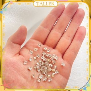 ✧Ready Stcok 20pcs Nail Art Crystal Stone Butterfly Jewelry Aurora Colorful Ice Transparent Three-dimensional Pointed Bottom Rhinestone Nail Accessories Manicure Tool For Nail Shop