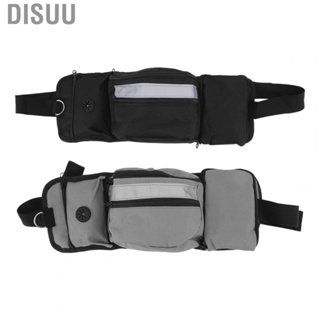 Disuu Pet Training Snack Bag  Multiple Pockets Polyester Reflective Strip Removable Pouch D Ring for Outdoor