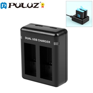 Puluz PU919 ที่ชาร์จแบตเตอรี่คู่ USB สําหรับ GoPro Hero11 Black HERO9 Black HERO10 Black