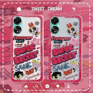 ใหม่ เคสโทรศัพท์มือถือแบบนิ่ม ใส กันกระแทก ลายการ์ตูน Powerpuff Girls น่ารัก สําหรับ OPPO A58 4G OPPO A58 NFC 2023 A58Nfc A58