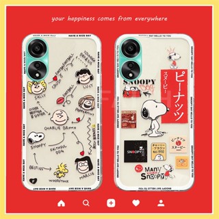 พร้อมส่ง ใหม่ เคสโทรศัพท์มือถือใส แบบนิ่ม ลายการ์ตูนสนูปปี้ กันกระแทก สําหรับ OPPO A58 4G OPPO A58 NFC 2023 A58 OPPOA58NFC