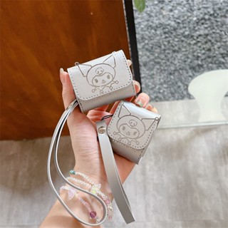 เคสหูฟังบลูทูธ หนัง PU ลาย K U R O M I สีเงิน สําหรับ AirPods Pro2 Airpod Pro 1 2 3 AirPods Pro 2