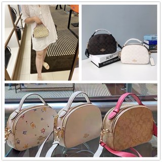 Serena Satchel In Signature Canvas 1591 1589 กระเป๋าสะพาย COAC H ถุงซาลาเปา กระเป๋าถือ