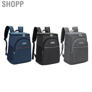 Shopp Insulated Cooler Backpack  Portable Lunch Bag Aluminum Foil Oxford Cloth Multifunctional for Picnic