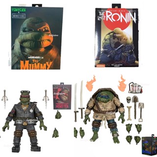 Neca ฟิกเกอร์ รูปเต่านินจา Global Monster TMNT Last Ronin Michelangelo Leonardo Raffaello Santi ของเล่นสําหรับเด็ก