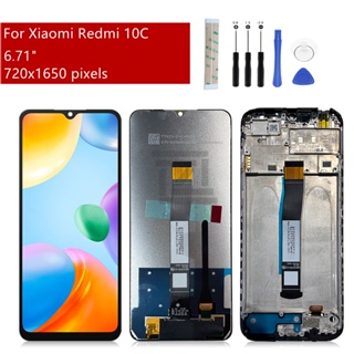 อะไหล่หน้าจอสัมผัส Lcd พร้อมกรอบ แบบเปลี่ยน สําหรับ Xiaomi Redmi 10c Redmi 10c