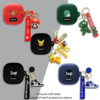 For Anker Soundcore Liberty 4 NC Case Cartoon Mario Keychain Pendant Dinosaur Pokémon Pikachu Pendant Shockproof Case Protective Case Anker Soundcore Liberty 4 NC Cover Soft Case Cute Rabbit