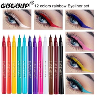 Gogoup ดินสออายไลเนอร์ เนื้อลิขวิด 12 สี ติดทนนาน