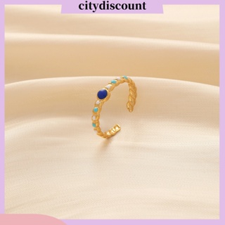 &lt;citydiscount&gt; แหวนสเตนเลส ทรงกลม หลากสี ปรับได้ สําหรับผู้หญิง