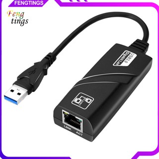 [Ft] อะแดปเตอร์การ์ดเครือข่ายอีเธอร์เน็ต ABS USB 30 เป็น RJ-45 1G ความเร็วสูง สําหรับคอมพิวเตอร์