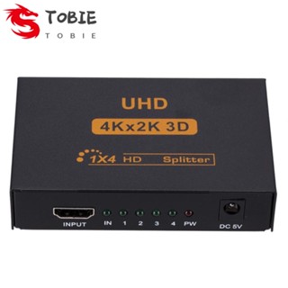 Tobie ตัวแปลงแยก เข้า 1 ออก 2/4 HDMI 4K 1x4/1x2 3D สําหรับเครื่องเล่น HDTV STB DVD D-VHS