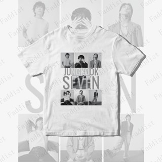 เสื้อยืดแขนสั้นลําลอง ผ้าฝ้าย คอกลม พิมพ์ลาย KPOP Bangtan Boys JK Seven สําหรับผู้ชาย และผู้หญิง 2023