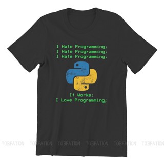 เสื้อยืด ผ้าฝ้าย ขนาดใหญ่ พิมพ์ลาย I Love Programming Funny Developer สําหรับผู้ชาย