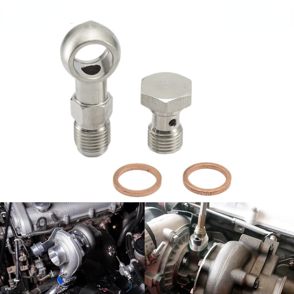 รถ Banjo Bolt M14x1.5 มม.ถึง 6AN -6 Turbo Water Coolant GT25 GT28 GT30 MHI TD05 TD06