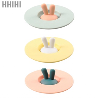 Hhihi Silicone Cup Lid Creative Cover Rabbit Shaped Dust Proof Sealing Airtight Mug