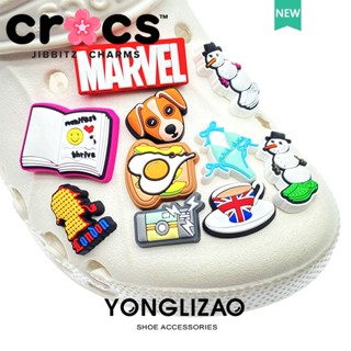 Jibbitz หัวเข็มขัด Crocs ลายการ์ตูนดอกไม้ อุปกรณ์เสริม สําหรับตกแต่งรองเท้า 2023