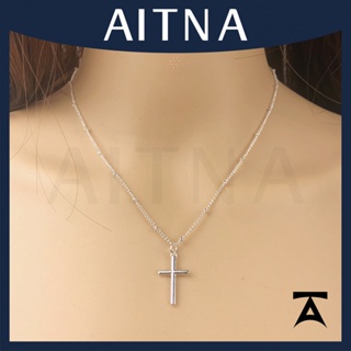 Aitna สร้อยคอ จี้ไม้กางเขน ขนาดเล็ก เรียบง่าย ของขวัญวันเกิดวันแม่ สําหรับผู้หญิง