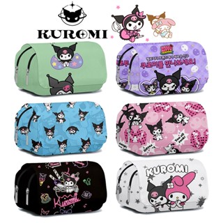 กระเป๋าดินสอ ลายธีม Kuromi Sanrio Kawaii น่ารัก สีม่วง สําหรับใส่เครื่องเขียน