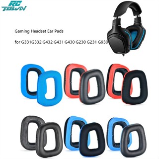 Rctown แผ่นครอบหูฟัง แบบเปลี่ยน สําหรับ Logitech G35 G930 G430 F450 G331 G231 G431 1 คู่