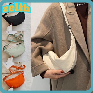 Zelth กระเป๋าสะพายไหล่ สะพายข้าง ผ้าไนล่อน สีส้ม แบบพกพา