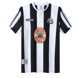 เสื้อกีฬาแขนสั้น ลายทีมชาติฟุตบอล Newcastle United คุณภาพสูง สไตล์วินเทจ 95-97