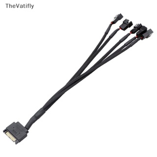 [TheVatifly] สายเคเบิลแยกพัดลมระบายความร้อน 27 ซม. 12V SATA เป็นพอร์ตเชื่อมต่อ 3/4Pin สีดํา สําหรับคอมพิวเตอร์ PC Molex IDE [Preferred]