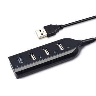 อะแดปเตอร์ฮับ USB 2.0 4 พอร์ต 4 ปลั๊ก สําหรับแล็ปท็อป คอมพิวเตอร์ PC