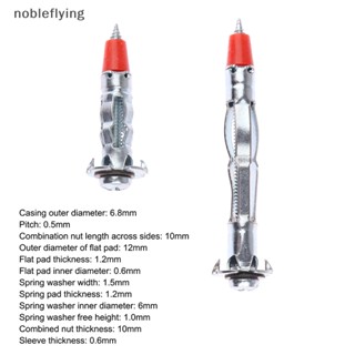 Nf ชุดสกรูยึดผนัง 10 ชิ้น สําหรับพลาสเตอร์บอร์ด nobleflying