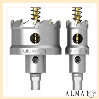 ALMA Tct ดอกสว่านโฮลซอ ทังสเตนคาร์ไบด์ แกนโลหะ 14-35 มม. คุณภาพสูง สําหรับเหล็ก