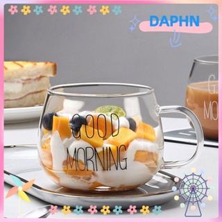 Daphs แก้วน้ําใส พิมพ์ลายตัวอักษร สร้างสรรค์ สําหรับใส่เครื่องดื่ม