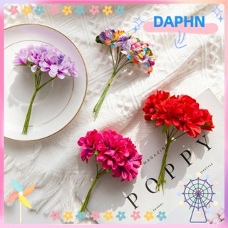 Daphs ช่อดอกไม้ประดิษฐ์ แฮนด์เมด DIY สําหรับตกแต่งบ้าน ปาร์ตี้คริสต์มาส 6 ชิ้น