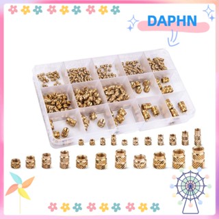 DAPHS น็อตเกลียว ทองเหลือง M2 M2.5 M3 M4 M5 M6 สําหรับเครื่องพิมพ์ 3D 340 ชิ้น