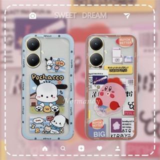 พร้อมส่ง เคสโทรศัพท์มือถือ ซิลิโคนนิ่ม ใส กันกระแทก ลายการ์ตูนน่ารัก สําหรับ VIVO Y27 Y78 Y36 Y02T Y02A 4G 5G 2023