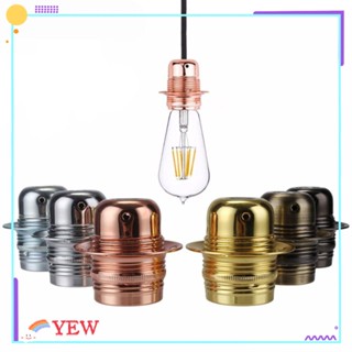 Yew ซ็อกเก็ตไฟ พร้อมแหวน แกนเซรามิค E27 สไตล์วินเทจ DIY อุปกรณ์เสริม สําหรับหลอดไฟ