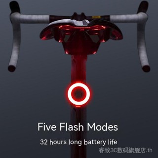 Bicycle round tail light usb charging mountain bike light night riding road car riding love tail light equipment accessories 8EBI