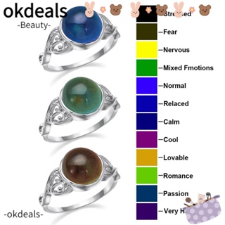 OKDEALS แหวนแฟชั่น ควบคุมอุณหภูมิ ขนาด 5-10