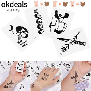 OKDEALS สติกเกอร์รอยสักชั่วคราว ลายศิลปะบนเรือนร่าง สําหรับเด็กผู้ชาย และเด็กผู้หญิง มี 100 ชิ้น