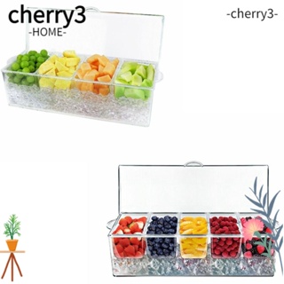 Cherry3 ถาดใส่เครื่องปรุง แบบใส 4 ช่อง 5 ช่อง ถอดออกได้ สําหรับร้านอาหาร