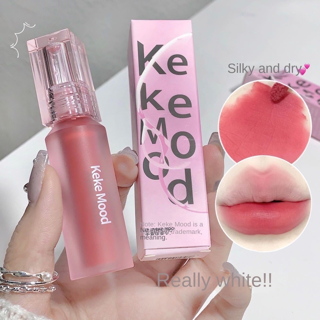 Kekemood ลิปกลอส เนื้อแมตต์ กํามะหยี่ กันน้ํา ติดทนนาน ไม่ซีดจาง ใช้ง่าย ลิปสติกแต่งหน้า