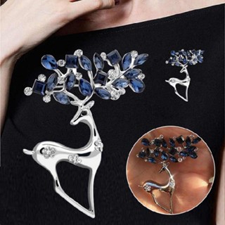 New 1pc Crystal Rhinestone Christmas Elk Animal Brooch Pin Corsage Charm Jewelry