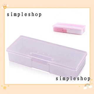 SIMPLE กล่องพลาสติกใส สําหรับเก็บแปรง ตะไบเล็บ