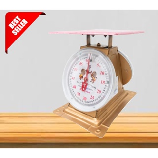 Best Seller Kitchen Scales 60 KG เครื่องชั่งสปริง ขนาด 60 กิโล สิงห์คู่สมอ จานแบน