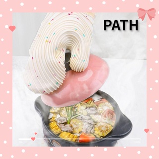 PATH ถุงมือซิลิโคน กันลื่น ทําความสะอาดง่าย สีขาว และสีดํา สําหรับเตาอบ