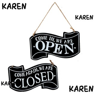 Karen ป้ายไม้ เปิดปิด สไตล์นักธุรกิจ สําหรับร้านกาแฟ