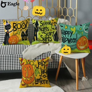 ⭐24H SHIPING⭐Halloween Printed Throw Pillow Cover Pumpkin Alphabet Home Holiday Pillow Cover