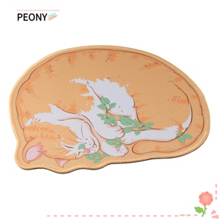 PEONYPAVILION แผ่นรองเมาส์เล่นเกม ลายการ์ตูนแมวน่ารัก กันลื่น ขนาด 11.8 X 7.5 นิ้ว สําหรับบ้าน