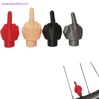 Newsandthen1 ฝาครอบวาล์วนิ้วกลาง หลากสี 4 ชิ้น สําหรับยางรถยนต์