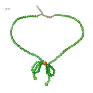 Ch*【พร้อมส่ง】สร้อยคอลูกปัดอะคริลิค แฮนด์เมด สไตล์โบฮีเมียน